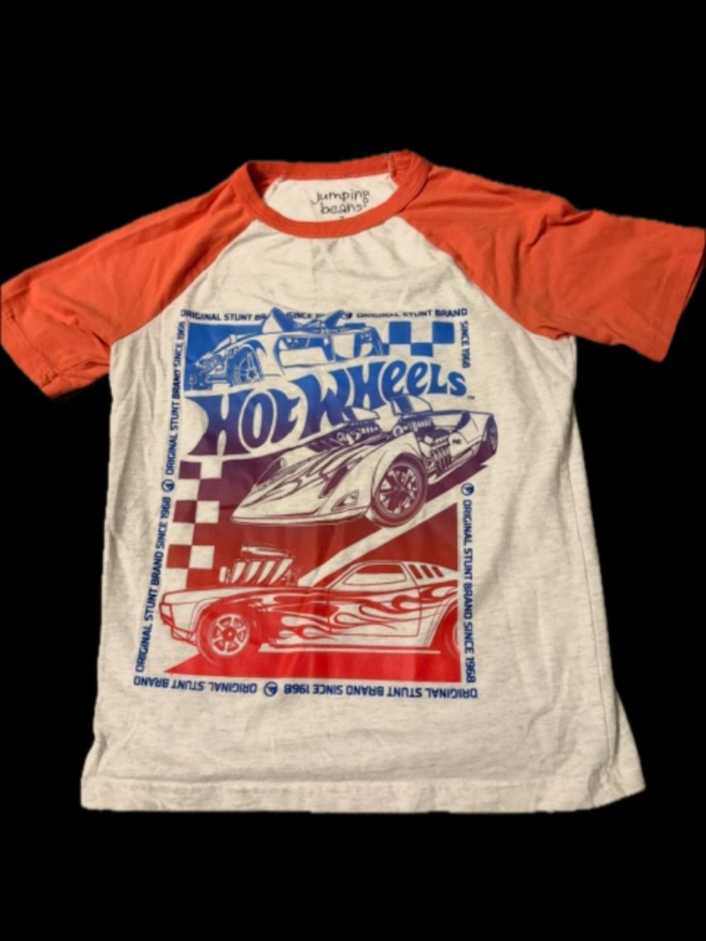 Hot Wheels Graphic Tee - White & Orange size 7